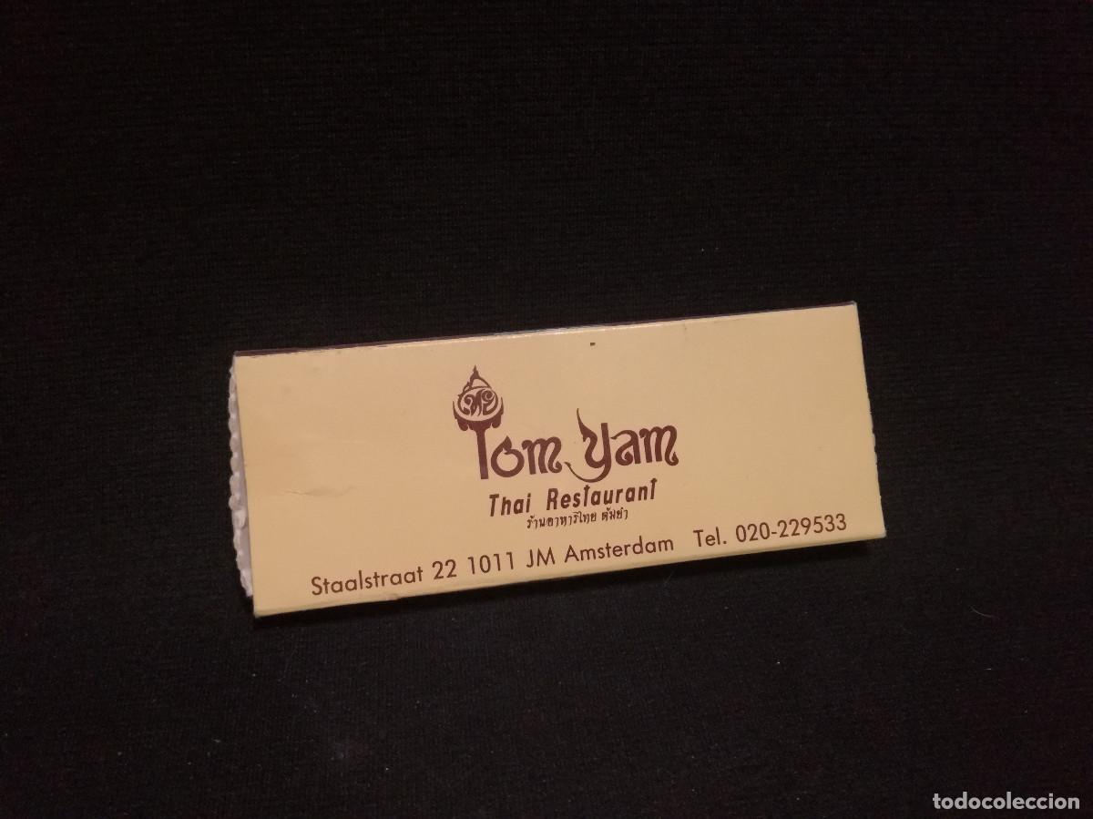 Bo&icirc;tes d'Allumettes: RESTAURANTE THAI TOM YAM, AMSTERDAM - CAJA DE CERILLAS FOSFOROS (CAJA LARGA)