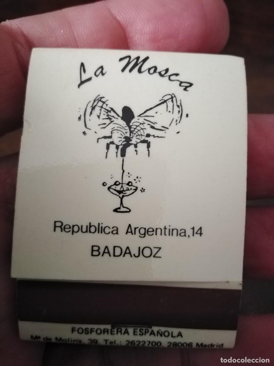 Cajas de cerillas: Caja de cerillas Bar la Mosca, Badajoz. - Foto 2