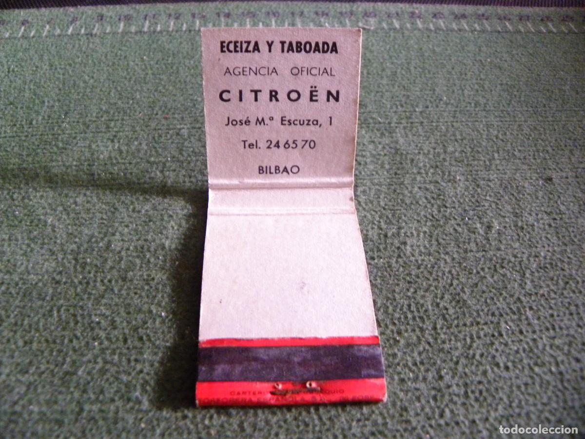 Cajas de cerillas: ANTIGUA CAJA CERILLAS ECEIZA Y TABOADA-CITROEN-BILBAO - Foto 3