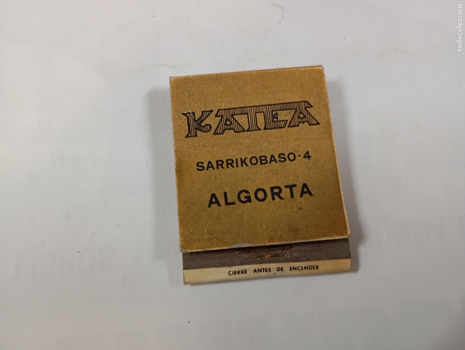 Cajas de cerillas: CAJA DE CERILLAS KALEA ALGORTA. CAR134 - Foto 1