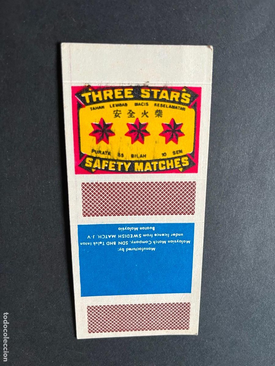 Cajas de cerillas: Three Star. Swedish Match Malaysia - Foto 1
