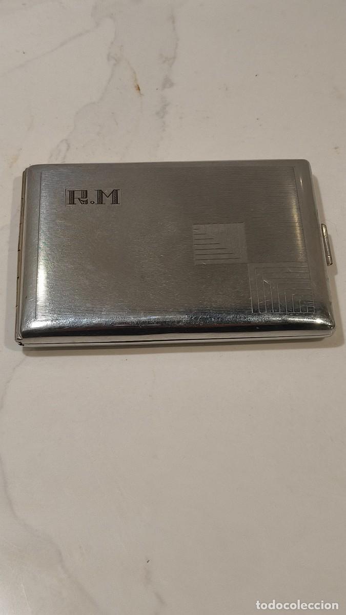 Cajas de cerillas: &Eacute;tui &agrave; cigarettes vintage plaqu&eacute; argent - Foto 1