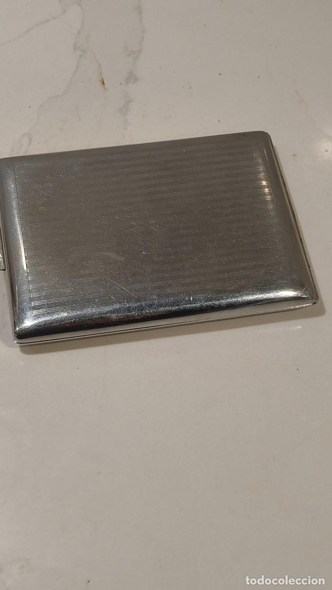 Cajas de cerillas: &Eacute;tui &agrave; cigarettes vintage plaqu&eacute; argent - Foto 2