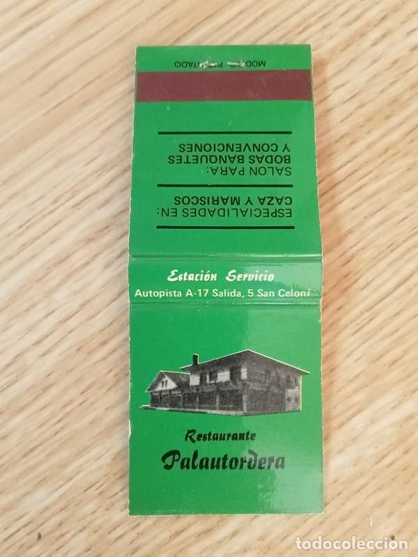Cajas de cerillas: CAJA DE CERILLAS Rest. Palautordera - Foto 1