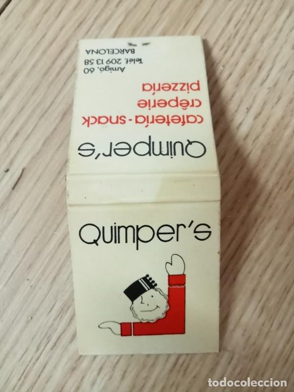 Cajas de cerillas: CAJA DE CERILLAS QUIMPERS CAFETERIA - Foto 1