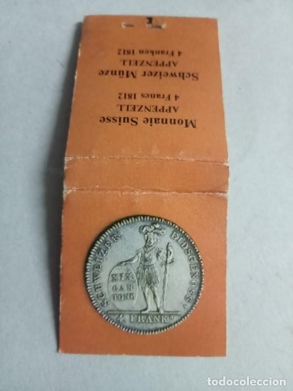 Cajas de cerillas: CAJA DE CERILLAS moneda suiza - Foto 1
