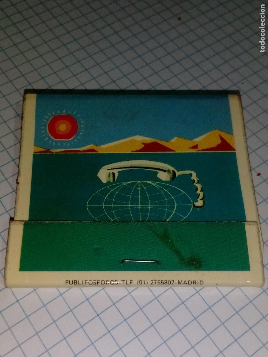 Matchboxes: Caja de Cerillas- Compa&ntilde;&iacute;a Telef&oacute;nica -Dentro con los Prefijos Internacionales-Llena