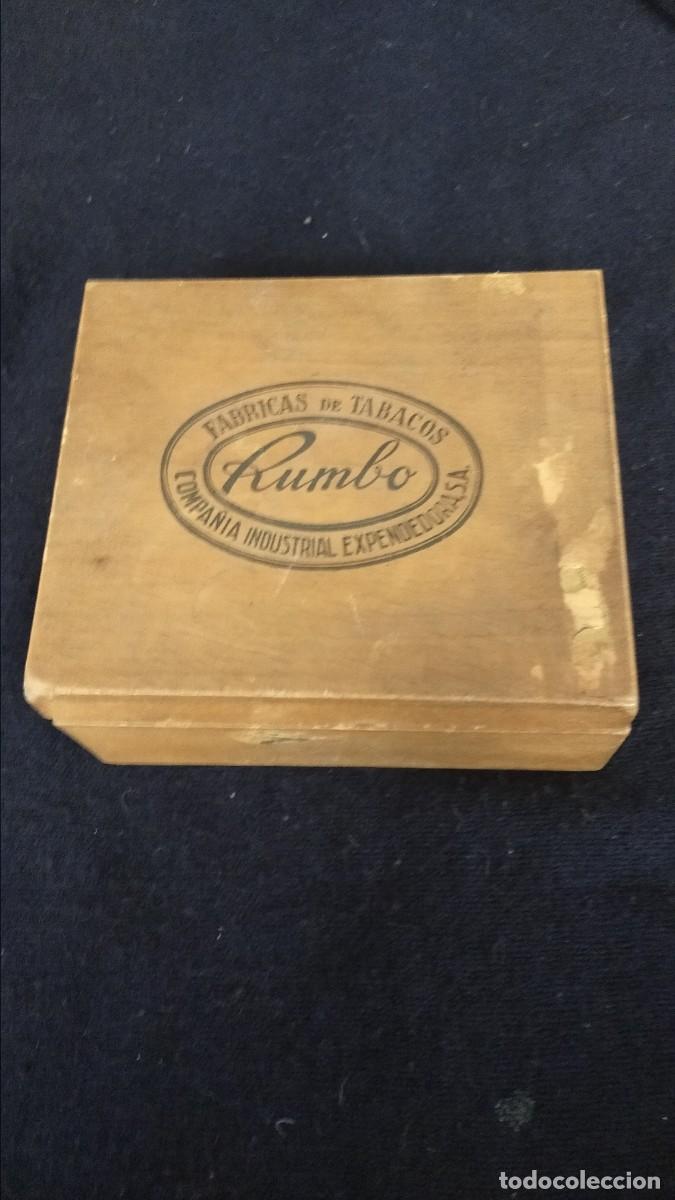 Cajas de cerillas: Caja madera tabaco Rumbo - Foto 1