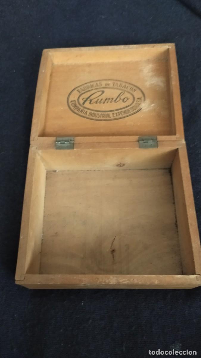 Cajas de cerillas: Caja madera tabaco Rumbo - Foto 2