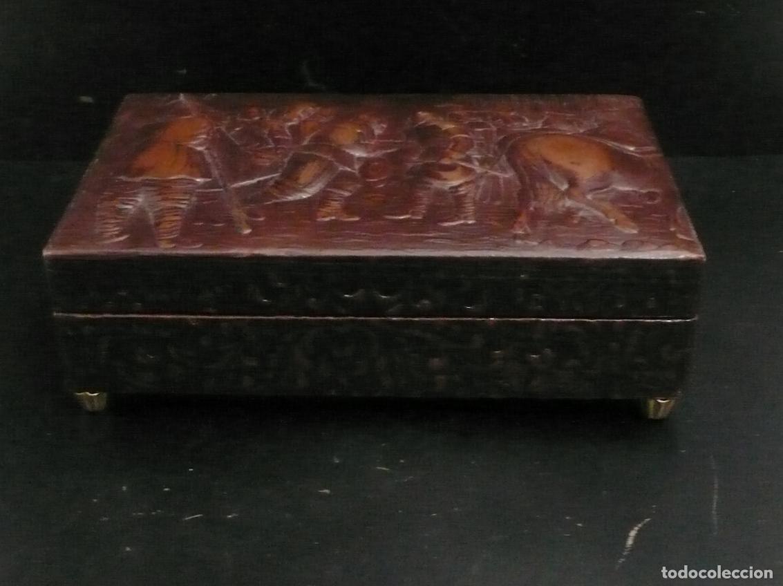 Cajas de cerillas: CAJA DE MADERA TABAQUERA - Foto 1
