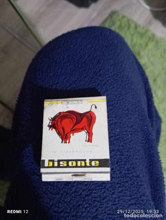 Cajas de cerillas: CAJA DE CERILLAS BISONTE TABACALERA - Foto 1