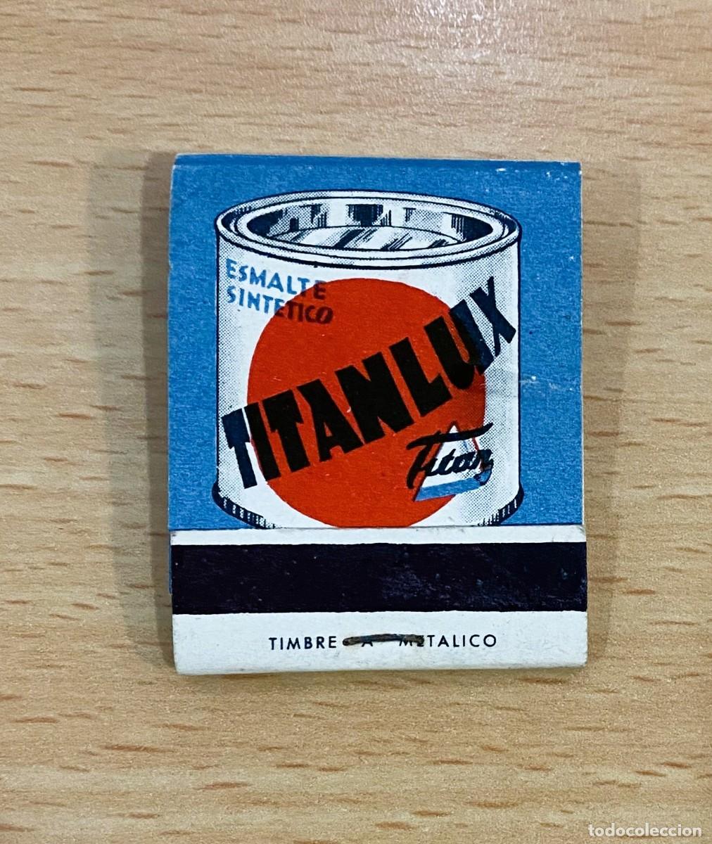 Bo&icirc;tes d'Allumettes: CARTERITA DE CERILLAS FOSFORERA ESPA&Ntilde;OLA - 20 F&Oacute;SFOROS ESMALTE SINT&Eacute;TICO TITANLUX