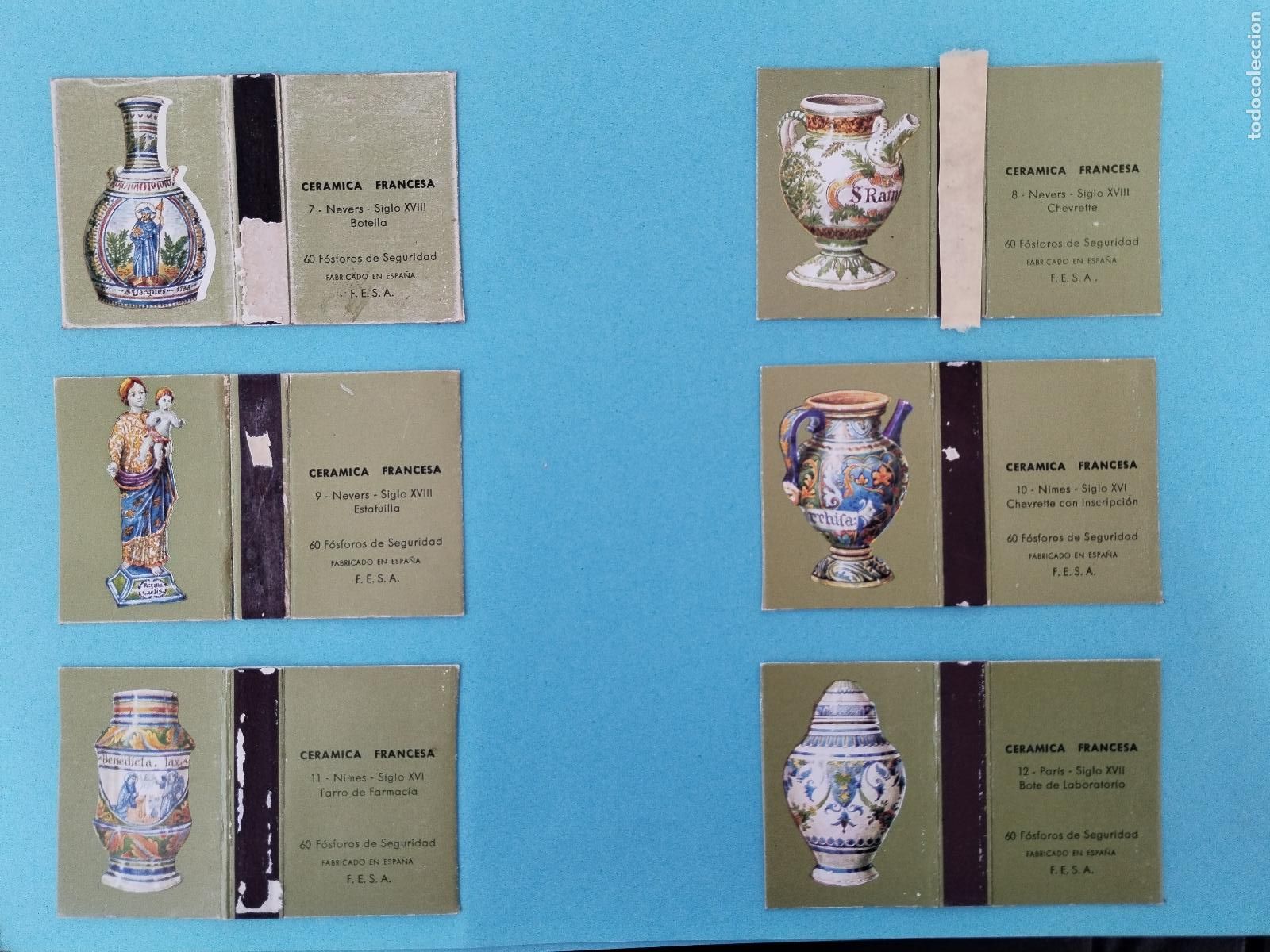 Cajas de Cerillas: COLECCION CAJA DE CERILLAS, SERIE COMPLETA ESPA&Ntilde;A CERAMICA FRANCESA VERDE, 20 CAJAS - c171