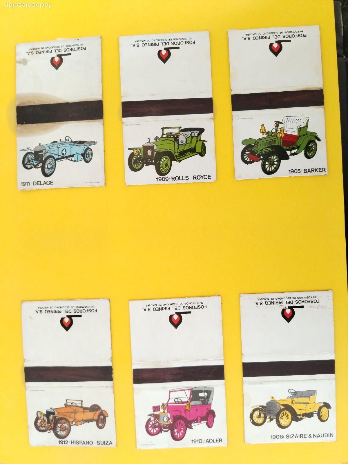 Cajas de Cerillas: COLECCION CAJA DE CERILLAS, SERIE COMPLETA ESPA&Ntilde;A COCHES ANTIGUOS PIRINEO, 15 CAJAS - c171