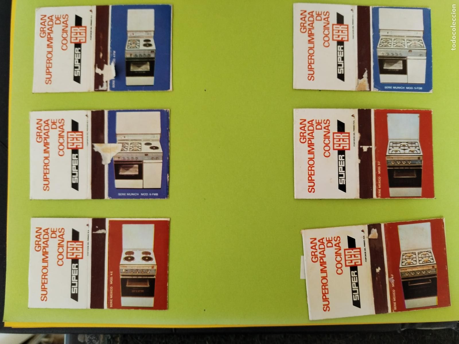 Cajas de Cerillas: COLECCION CAJA DE CERILLAS, SERIE COMPLETA ESPA&Ntilde;A COCINAS SUPER SER, 16 CAJAS - c171