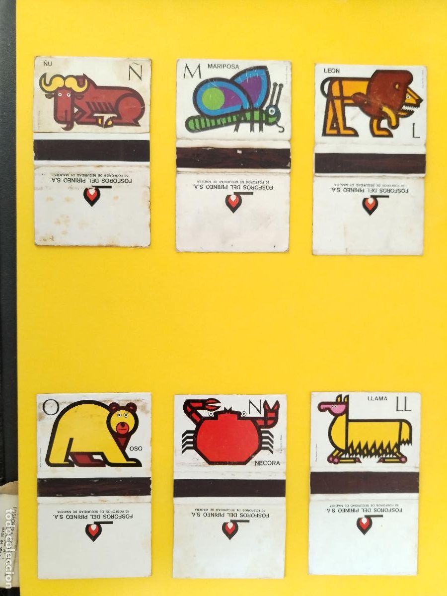 Cajas de Cerillas: COLECCION CAJA DE CERILLAS, SERIE COMPLETA ESPA&Ntilde;A LETRAS DE ANIMALES, 28 CAJAS - c171