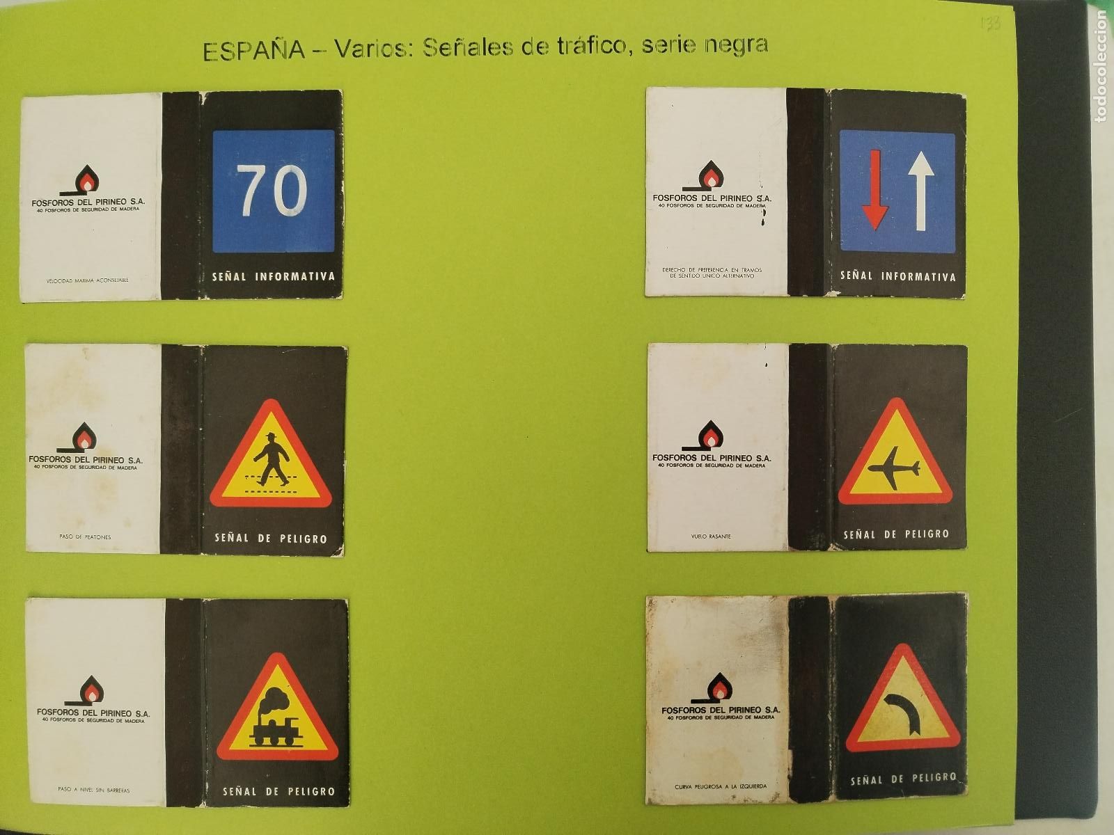 Cajas de Cerillas: COLECCION CAJA DE CERILLAS, ESPA&Ntilde;A, SE&Ntilde;ALES DE TRAFICO SERIE NEGRA, 27 CAJAS - c171