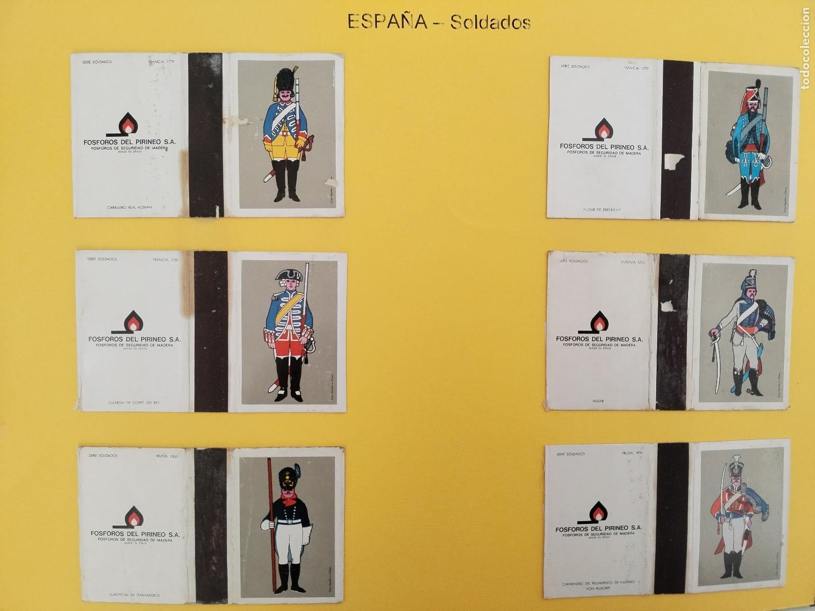 Cajas de Cerillas: COLECCION CAJA DE CERILLAS, ESPA&Ntilde;A, SOLDADOS, 15 CAJAS - c171