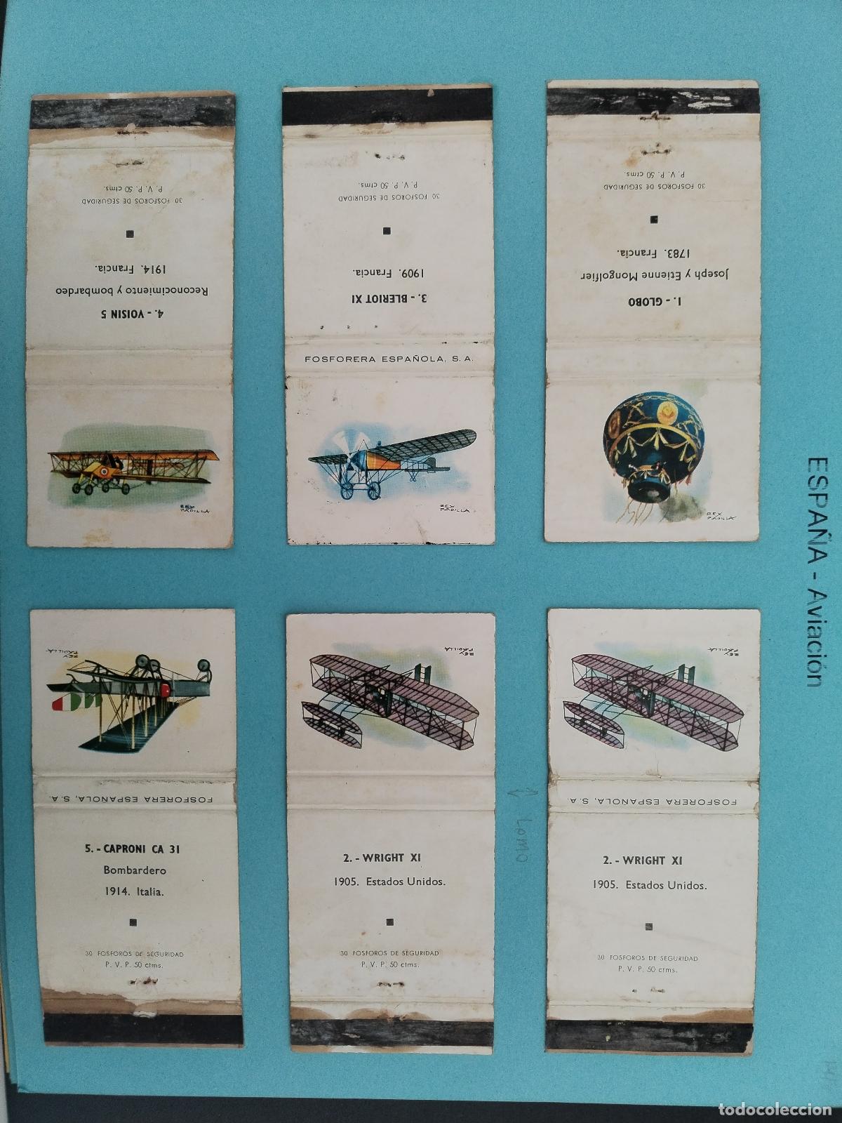 Matchboxes: COLECCION CAJA DE CERILLAS, ESPA&Ntilde;A, AVIACION, 40 CAJAS - c171