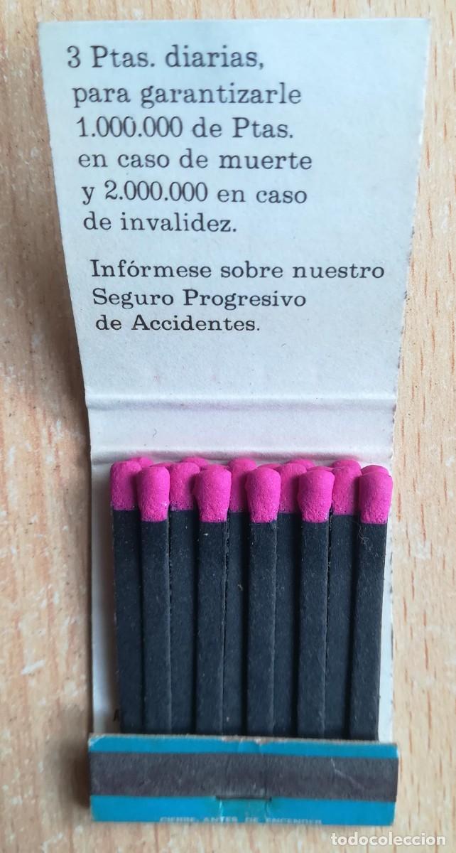 Cajas de cerillas: Caja de cerillas. Reuni&oacute;n de Seguros y Reaseguros, S.A. Alicante. - Foto 2