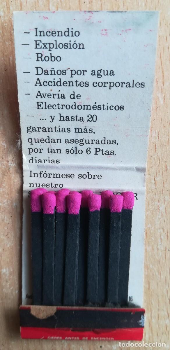 Cajas de cerillas: Caja de cerillas. Reuni&oacute;n de Seguros y Reaseguros, S.A. Alicante. - Foto 2
