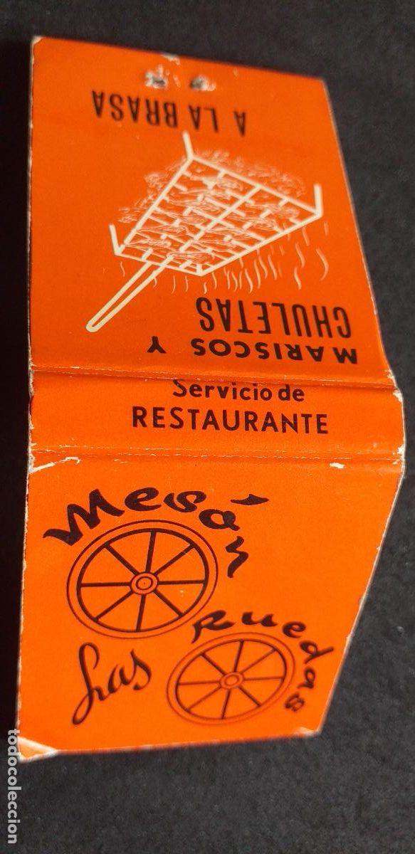 Cajas de Cerillas: CAJA CERILLAS-V38-C-CARTERITA PEQUE&Ntilde;A-MADRID-MESON LAS RUEDAS
