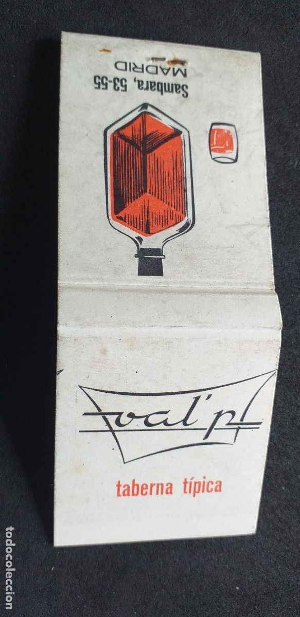 Cajas de Cerillas: CAJA CERILLAS-V38-C-CARTERITA PEQUE&Ntilde;A-MADRID-TABERNA FOAL