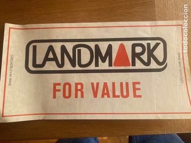 Cajas de Cerillas: Safety Matches Landmark. Cerillas Inglesas. Etiqueta publicitaria 28.5x 15 cm