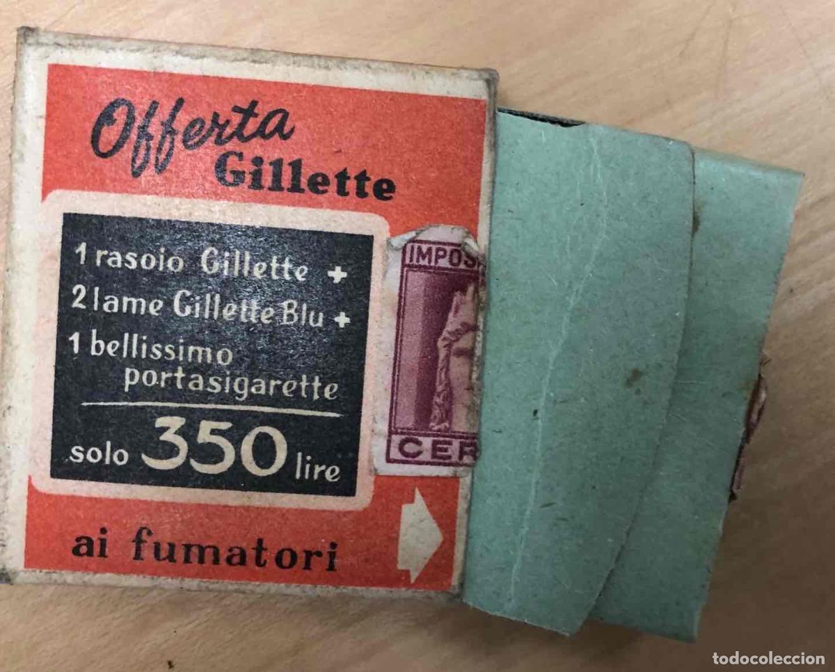 Cajas de Cerillas: CAJA DE CERILLAS PUBLICIDAD GILLETTE. CONSERVA LAS CERILLAS