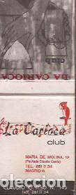 Cajas de Cerillas: CARTERA CERILLAS LA CARIOCA CLUB BAR MADRID