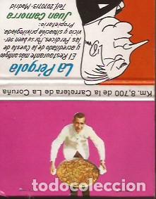 Cajas de Cerillas: CARTERA CERILLAS RESTAURANTE LA PERGOLA MADRID