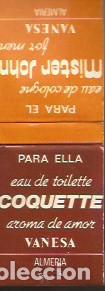 Cajas de Cerillas: CARTERA CERILLAS COLONIA MISTER JOHN/COQUETTE ALMERIA