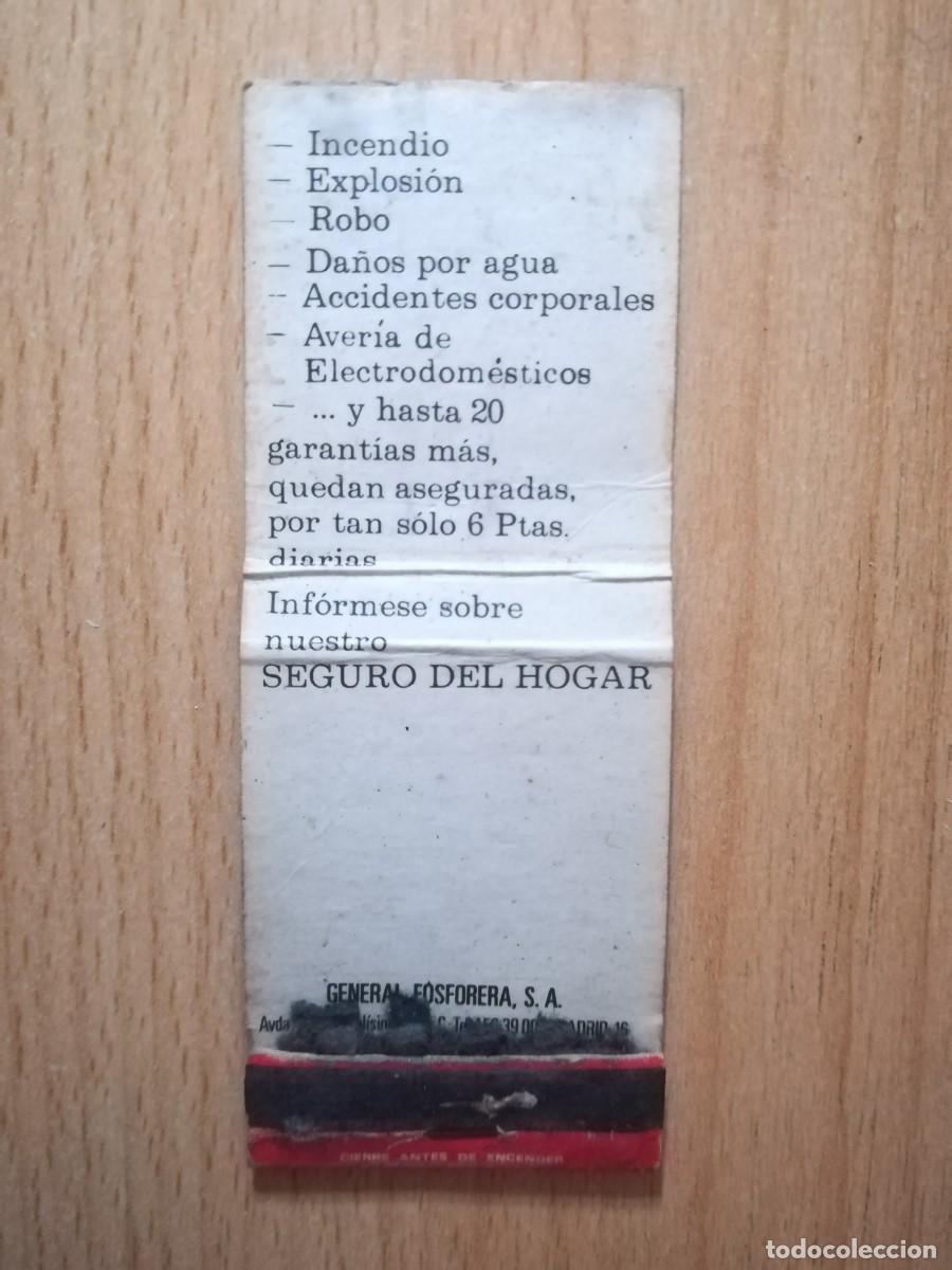 Cajas de cerillas: Caja de cerillas. Reuni&oacute;n de Seguros y Reaseguros, S.A. Alicante. - Foto 3