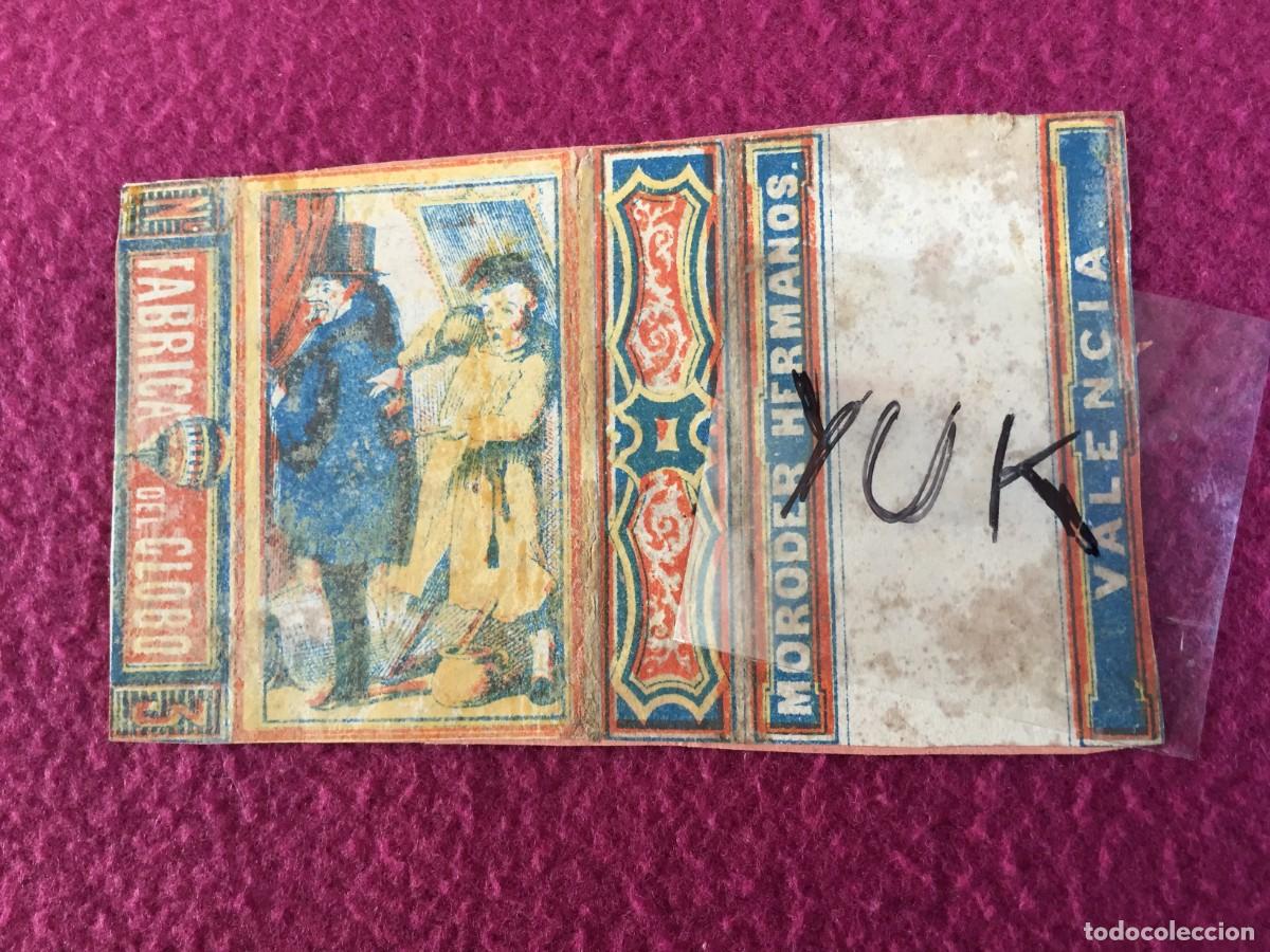 Cajas de Cerillas: COMPLETO ENVOLTORIO CAJA CERILLAS EL GLOBO -VALENCIA - SIGLO XIX - 1870'S -EL SASTRE