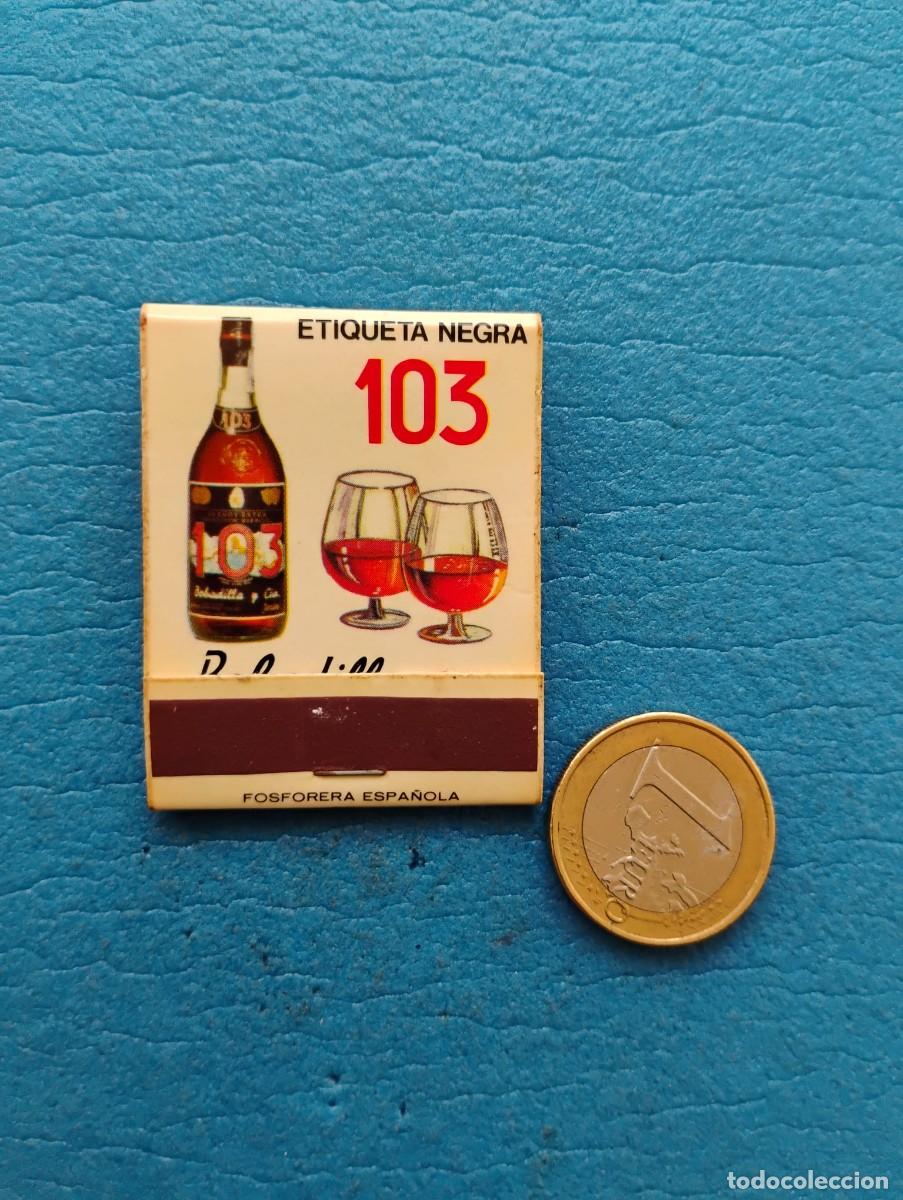 Cajas de Cerillas: ANTIGUA CAJA DE CERILLAS - PUBLICIDAD BRANDY 103 BOBADILLA - (ENTERA)