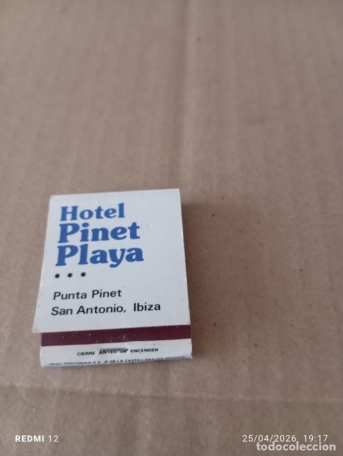 Cajas de Cerillas: CERILLAS HOTEL PINET PLAYA SAN ANTONIO IBIZA