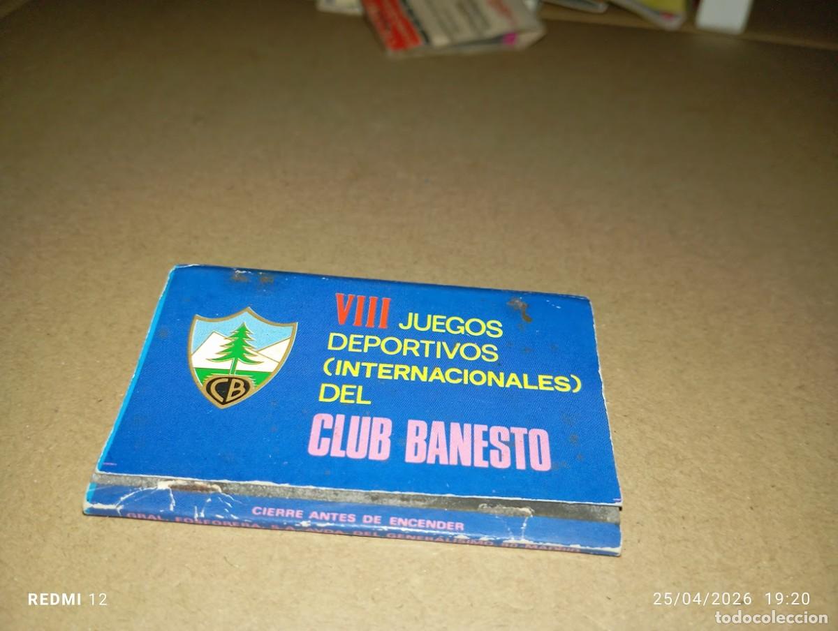 Cajas de Cerillas: CERILLAS VIII JUEGOS DEPORTIVOS CLUB BANESTO