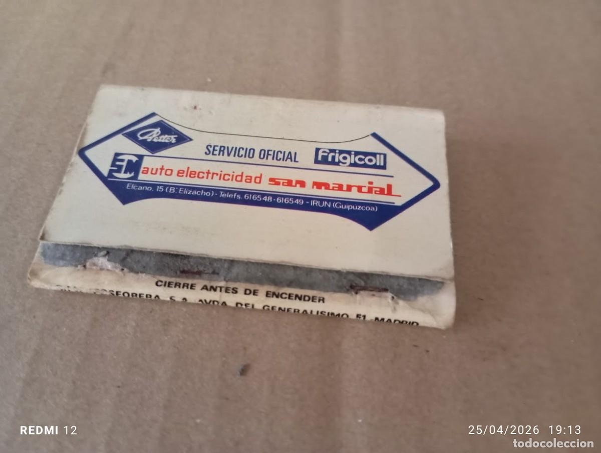 Cajas de Cerillas: CERILLAS SERVICIO OFICIAL FRIGICOLL