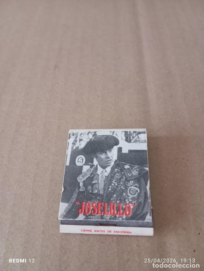 Cajas de Cerillas: CAJA DE CERILLAS JOSELILLO TORERO TOROS APODERADO GABRIEL CAMI&Ntilde;A