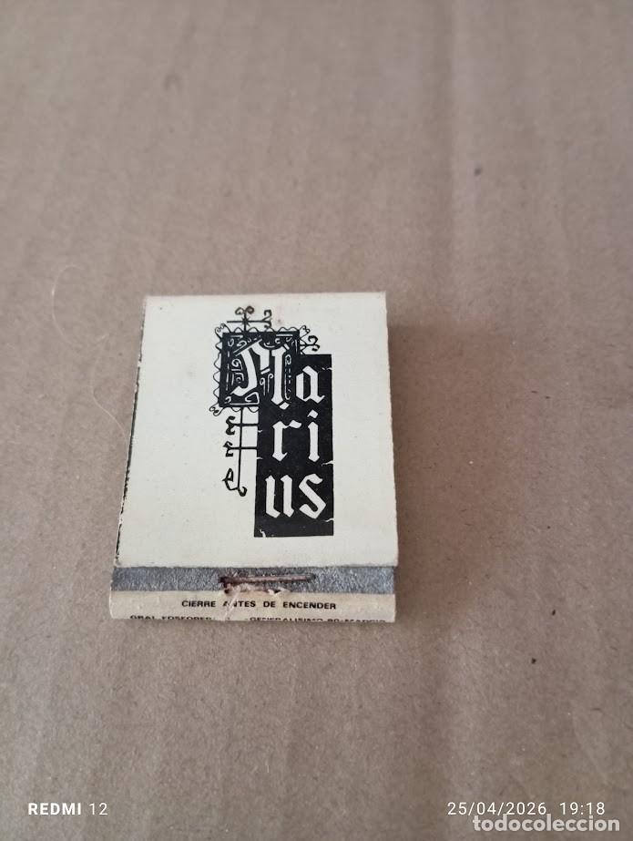Cajas de Cerillas: CAJA DE CERILLAS SCOTCH BAR MARIUS MADRID