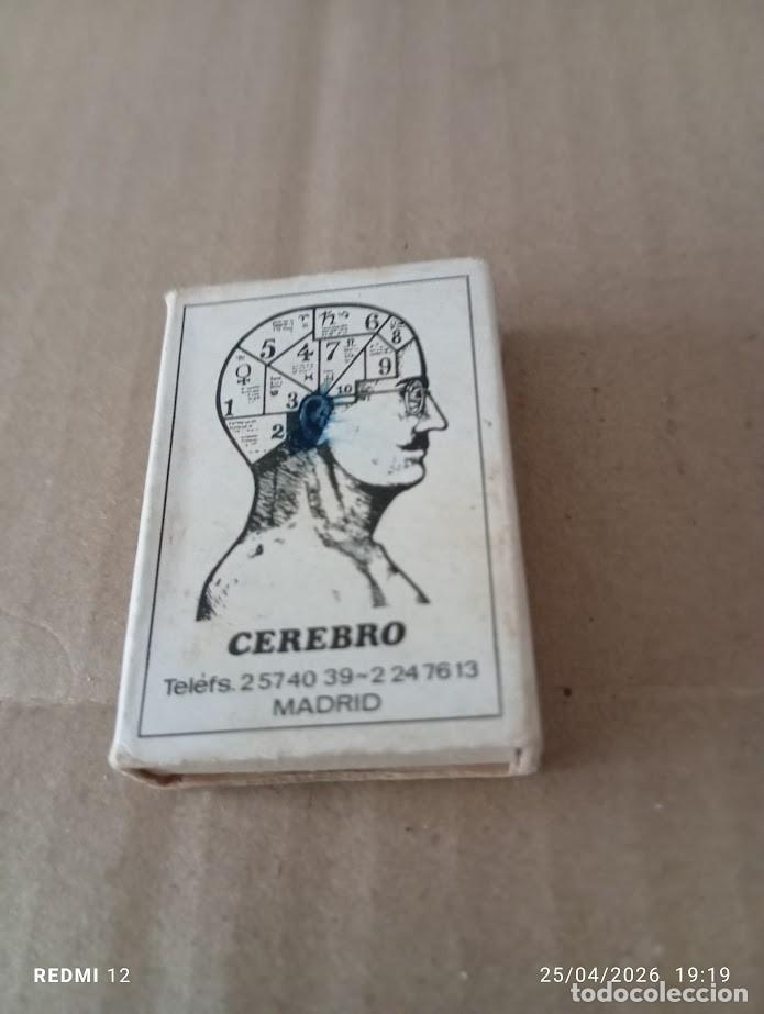 Cajas de Cerillas: CAJA DE CERILLAS CEREBRO MADRID
