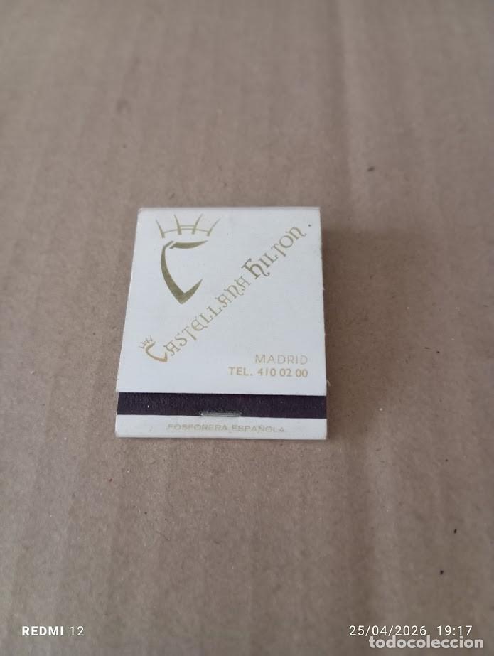 Cajas de Cerillas: CAJA DE CERILLAS CASTELLANA HILTON MADRID