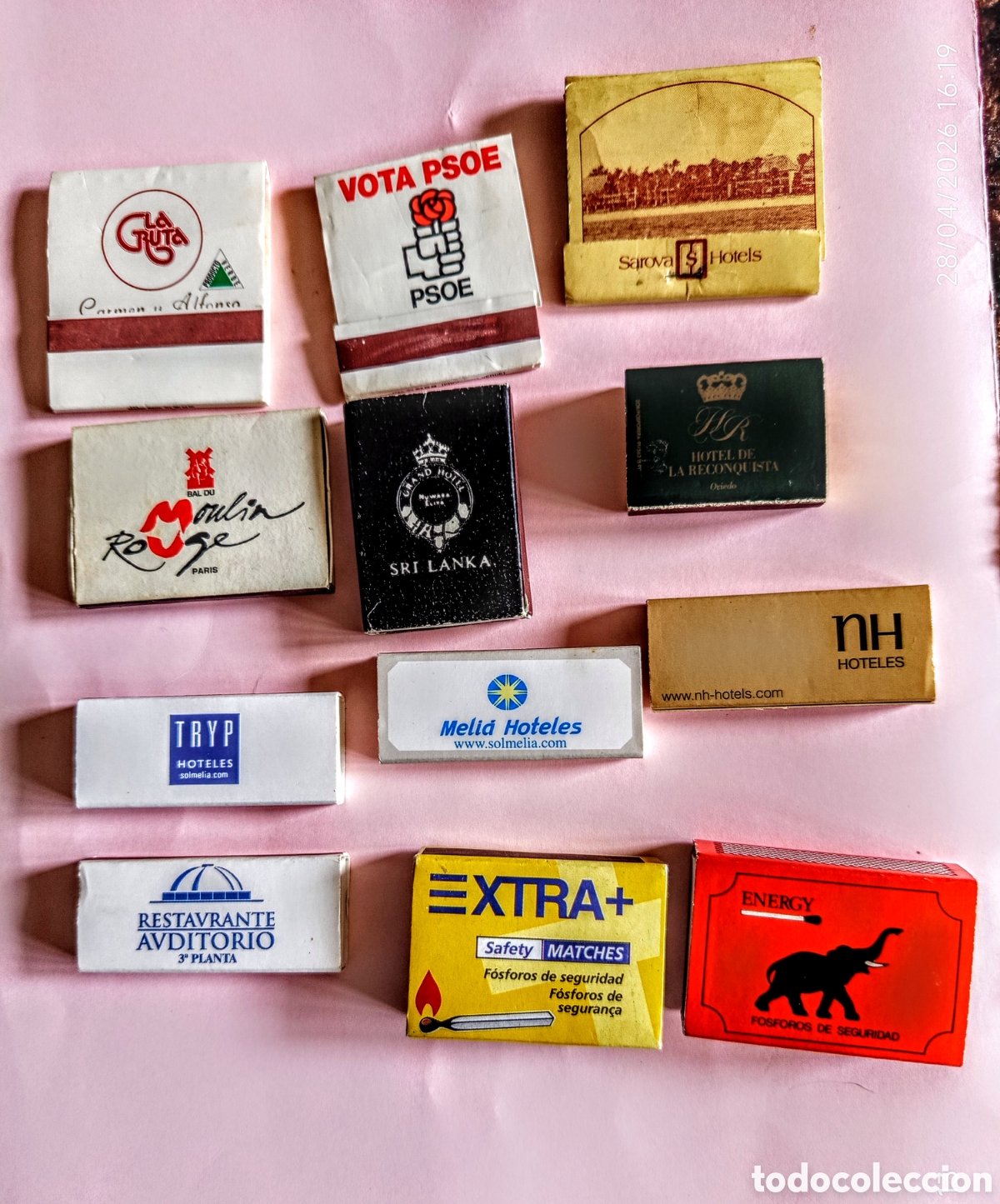 Caixas de F&oacute;sforos: Lote 12 cajas de cerillas