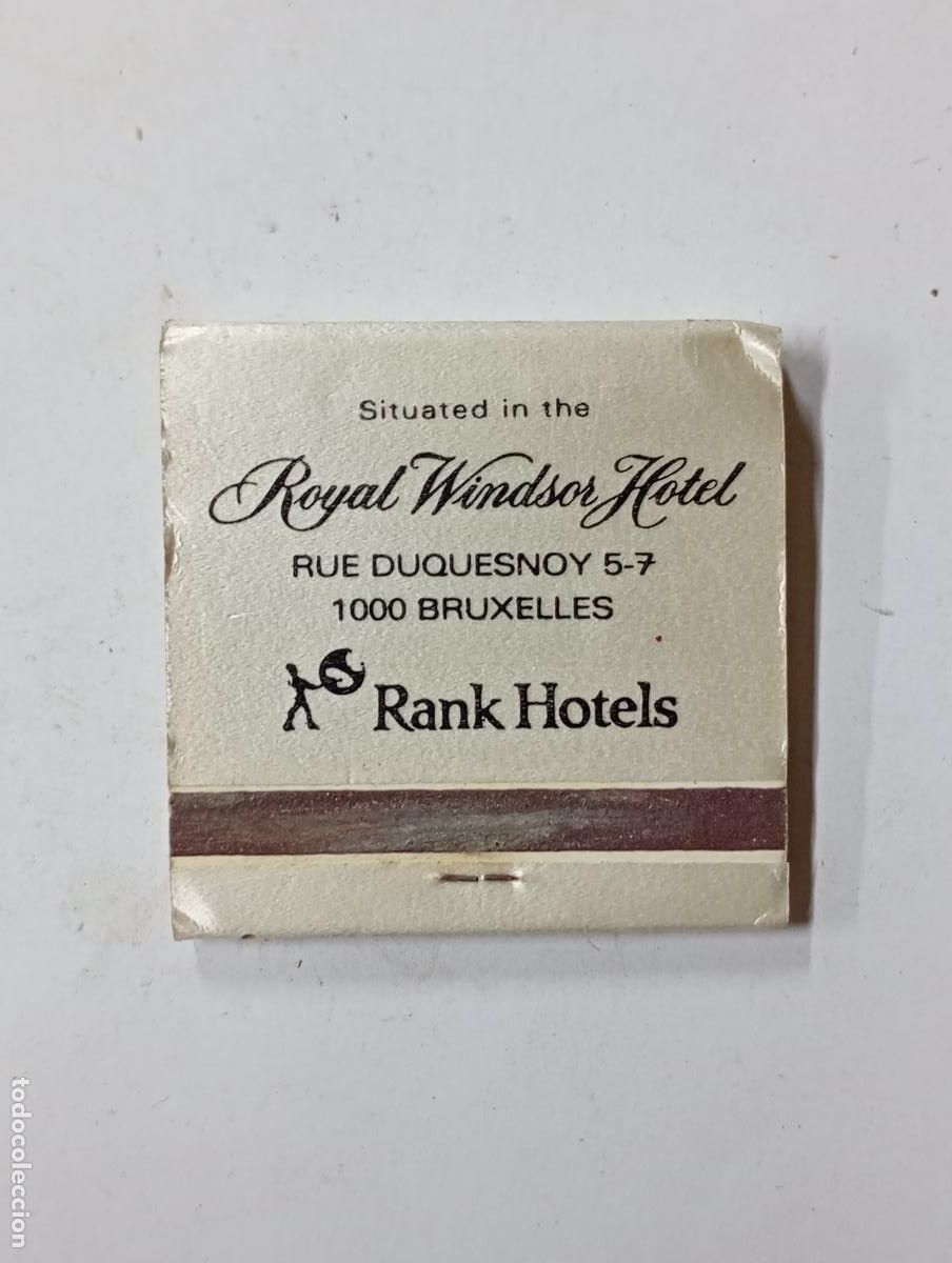 Matchboxes: CAJA DE CERILLAS ROYAL WINDSOR HOTEL BRUSELAS. PN17
