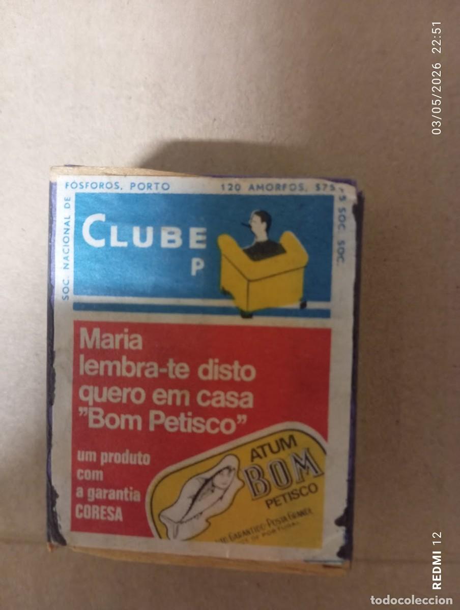 Cajas de Cerillas: CURIOSA CAJA DE CERILLAS CLUBE P - ATUM BOM