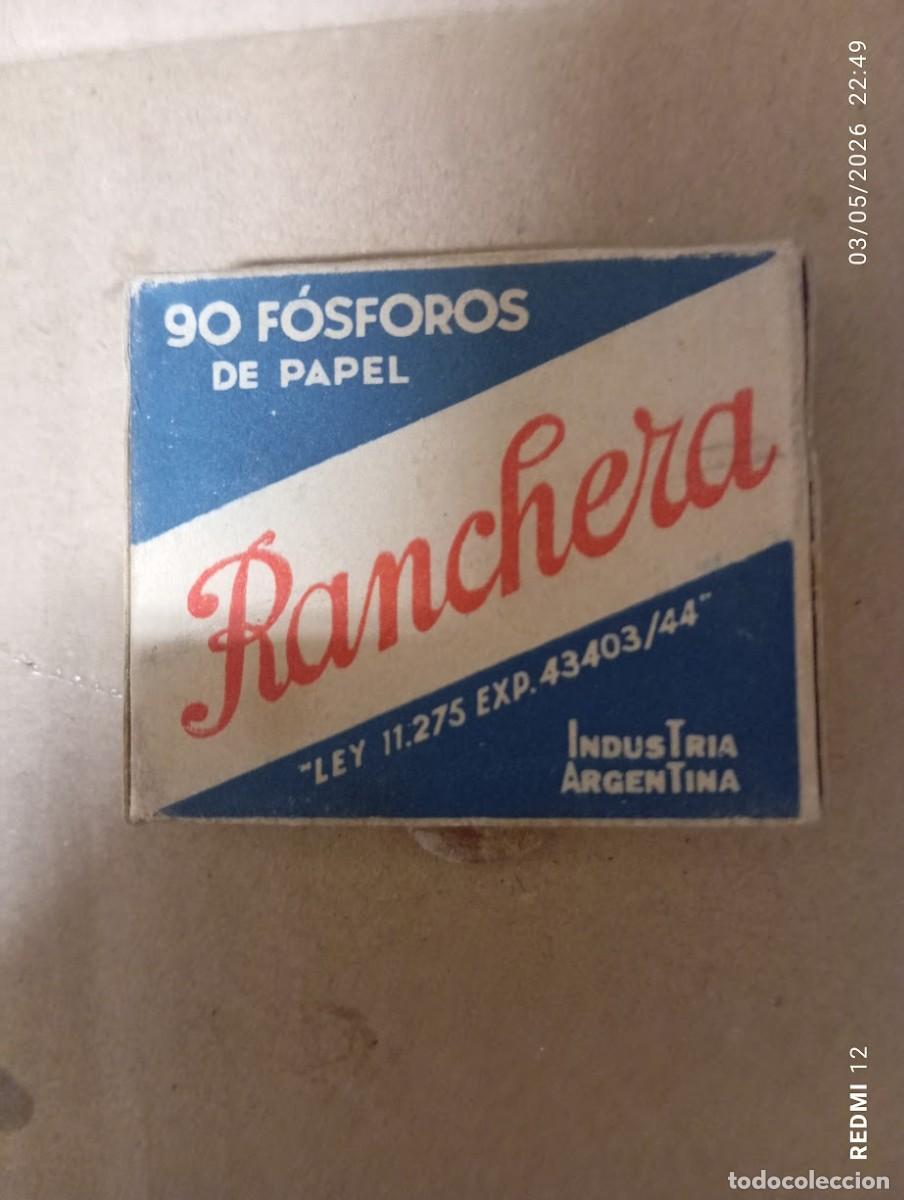 Cajas de Cerillas: CURIOSA CAJA DE CERILLAS RANCHERA ARGENTINA