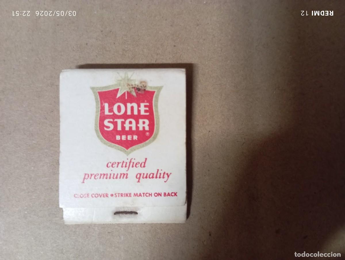 Cajas de Cerillas: CAJA DE CERILLAS LONE STAR BEER