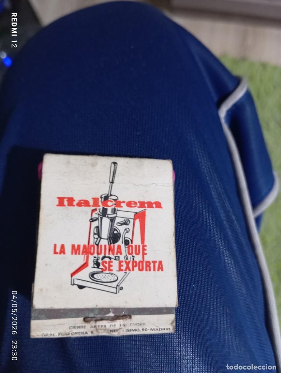 Cajas de Cerillas: CAJA DE CERILLAS MAQUINA DE CAFE ITALCREM BARCELONA