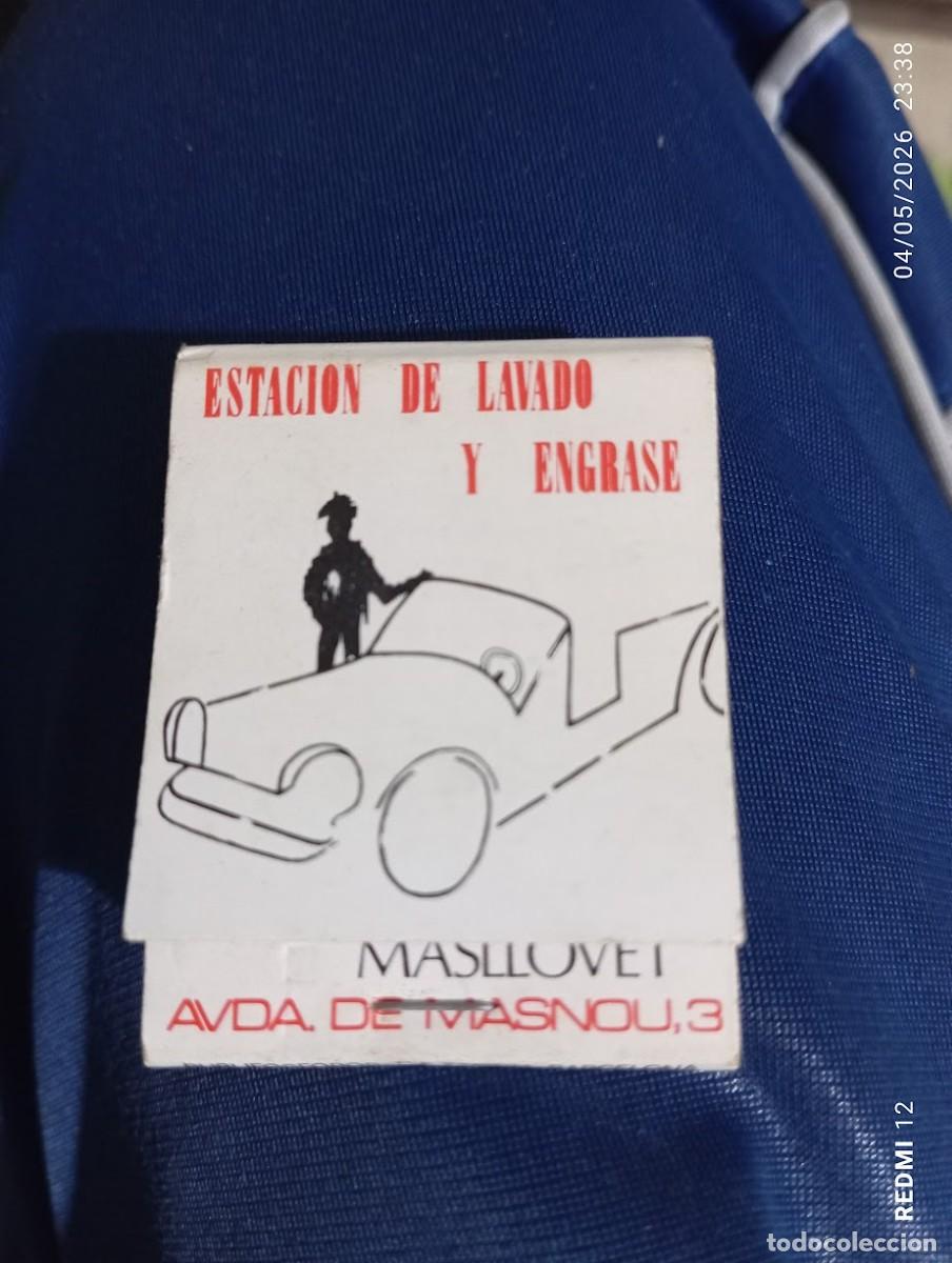 Cajas de Cerillas: CAJA DE CERILLAS ESTACION DE LAVADO Y ENGRASE ALELLA BARCELONA