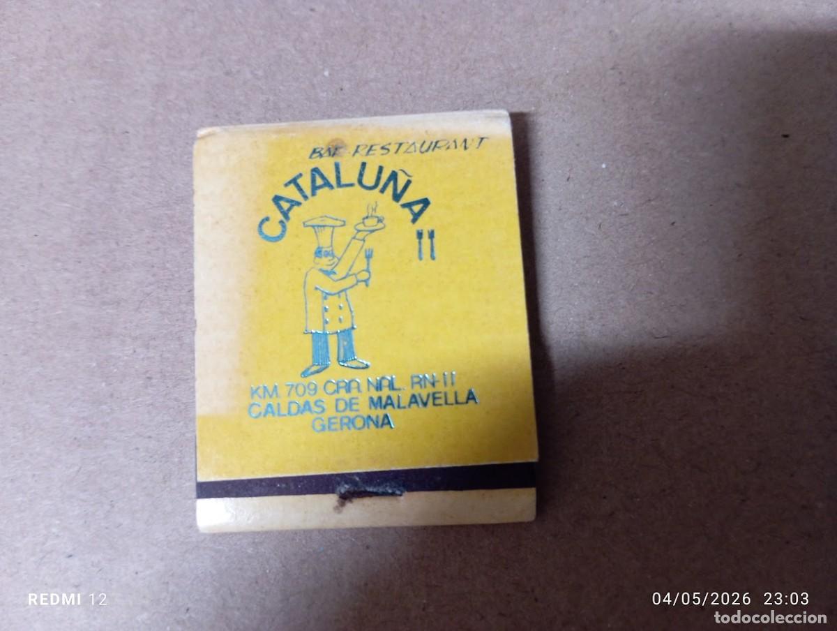 Cajas de Cerillas: CAJA DE CERILLAS BAR RESTAURANTE CATALU&Ntilde;A GERONA
